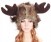 Animal Elk Cute Fluffy Plush Hat with Horns (1)