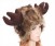 Animal Elk Cute Fluffy Plush Hat with Horns (3)