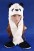 Animal Panda Fluffy Plush Hat with long Scarf Gloves (1)