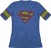 Supergirl Distressed Logo Hockey Womens Junior T-shirt (1)