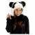 Animal White/Black Panda Bear Hug Fluffy Plush Hat (1)