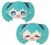 Hatsune Miku Fluffy Head Plush (Set/2) (1)