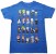 Naruto Shippuden Characters Group Men T-shirt Blue (1)