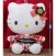 Eikoh Hello Kitty Striped Flower Pattern Kimono Plush Doll (1)