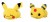 Pokemon Cute Friends Pikachu and Ampharos 12cm Plush (Set of 2) (1)