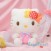 Hello Kitty Candy Motif Ribbon 35cm Plush (1)