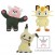 Pokemon Plush 12cm Meowth, Bewear, Mimikyu (Set of 3) (1)