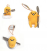 Gudetama Cutlery Mascot plush (set/3) (1)