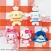 Sanrio Characters - Gingham Cafeteria 8cm Keychain Plush (set/5) (1)