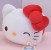 Sanrio Characters x Moni Moni Animals Expressions Round 12cm Keychain Plush - Hello Kitty (1)