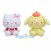 Sanrio Characters Cotton Candy - Hello Kitty Pompompurin - Special 29cm Large Plush - Yurukawa Design (Set of 2) (2)