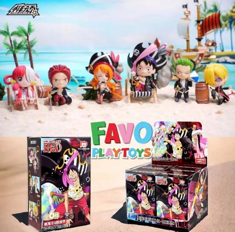 One Piece Film Red Keychain Blind Box PDQ/6