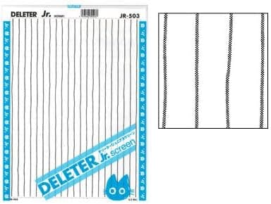Deleter Screen Tone Jr JR-503 [ Vertical Crooked Line Pattern ] [Sheet Size 182x253mm (7.16"x9.96")]