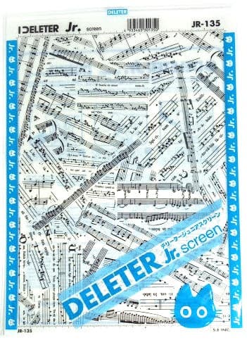 DELETER Jr. Screentone - 7.16"x9.96" (182mm x 253mm) - JR-135 (Musical Notes)