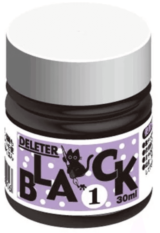 DELETER - Black 1 Manga Ink - Drawing & Painting - 30ml Bottle
