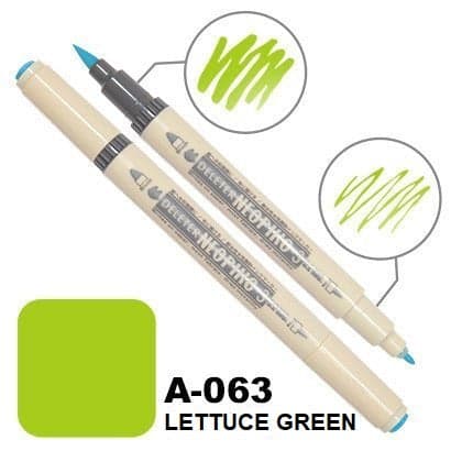 DELETER Neopiko 3 Lettuce Green (A-063) Dual-tipped Water-based Fabric Marker