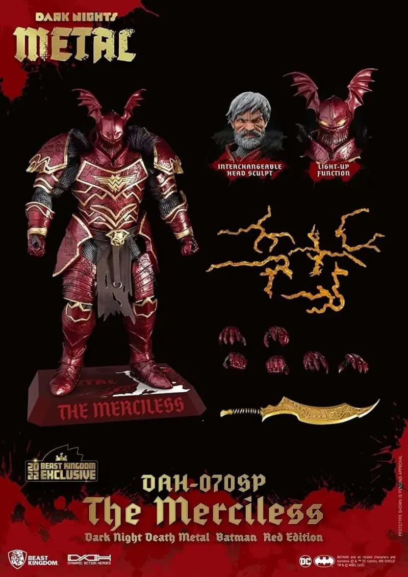 DC Death Metal Dynamic 8-ction Heroes The Merciless SDCC Exclusive Action Figure