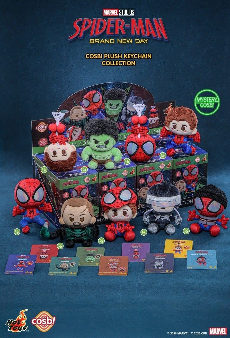 Spider-Man Cosbi Plush Keychain Collection Blind Box PDQ/8