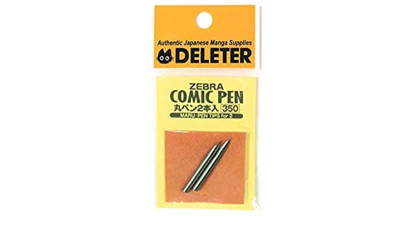 DELETER for ZEBRA Comic Pen Nib - Maru Pen Nibs - Pack of 2 (350)