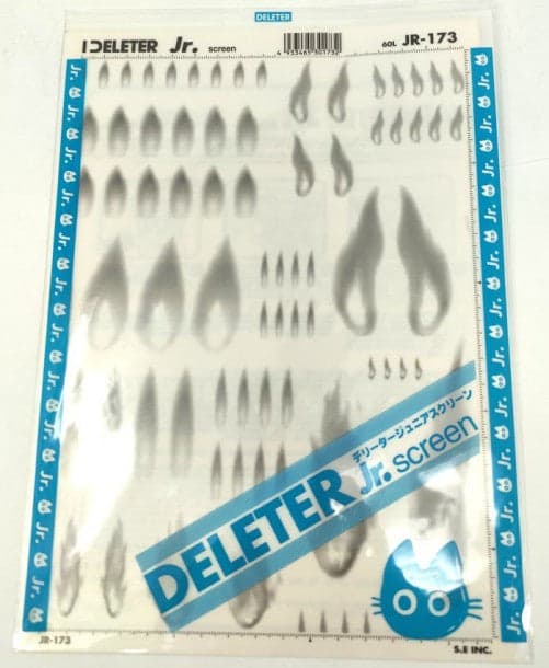 DELETER Jr. Screentone - 7.16" x 9.96" (182mm x 253mm) - JR-173 (flames)