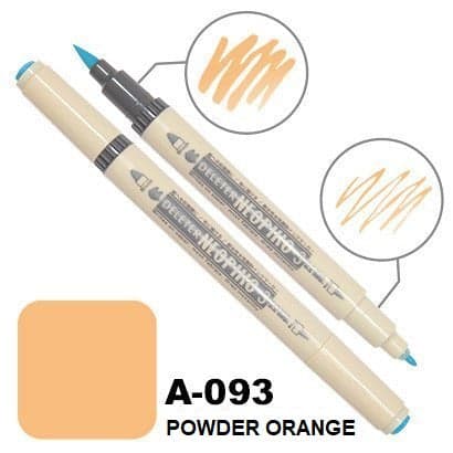 DELETER Neopiko 3 Powder Orange (A-093) Dual-tipped Water-based Fabric Marker