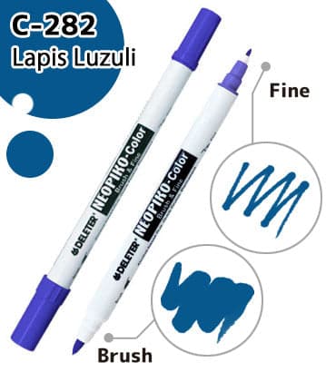 DELETER NEOPIKO-Color Lapis Luzuli (C-282) Alcohol-based Dual Tipped Marker