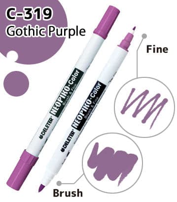 DELETER NEOPIKO-Color Gothic Purple (C-319) Alcohol-based Dual Tipped Marker