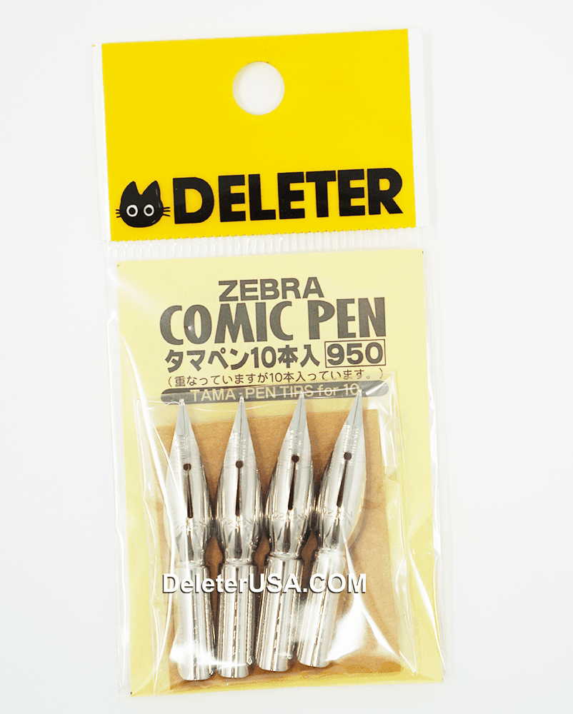 DELETER for ZEBRA Comic Pen Nib - Tama-Pen - Pack of 10 (950)